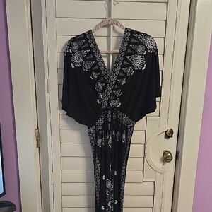 Just Love Black and White Maxi Dress